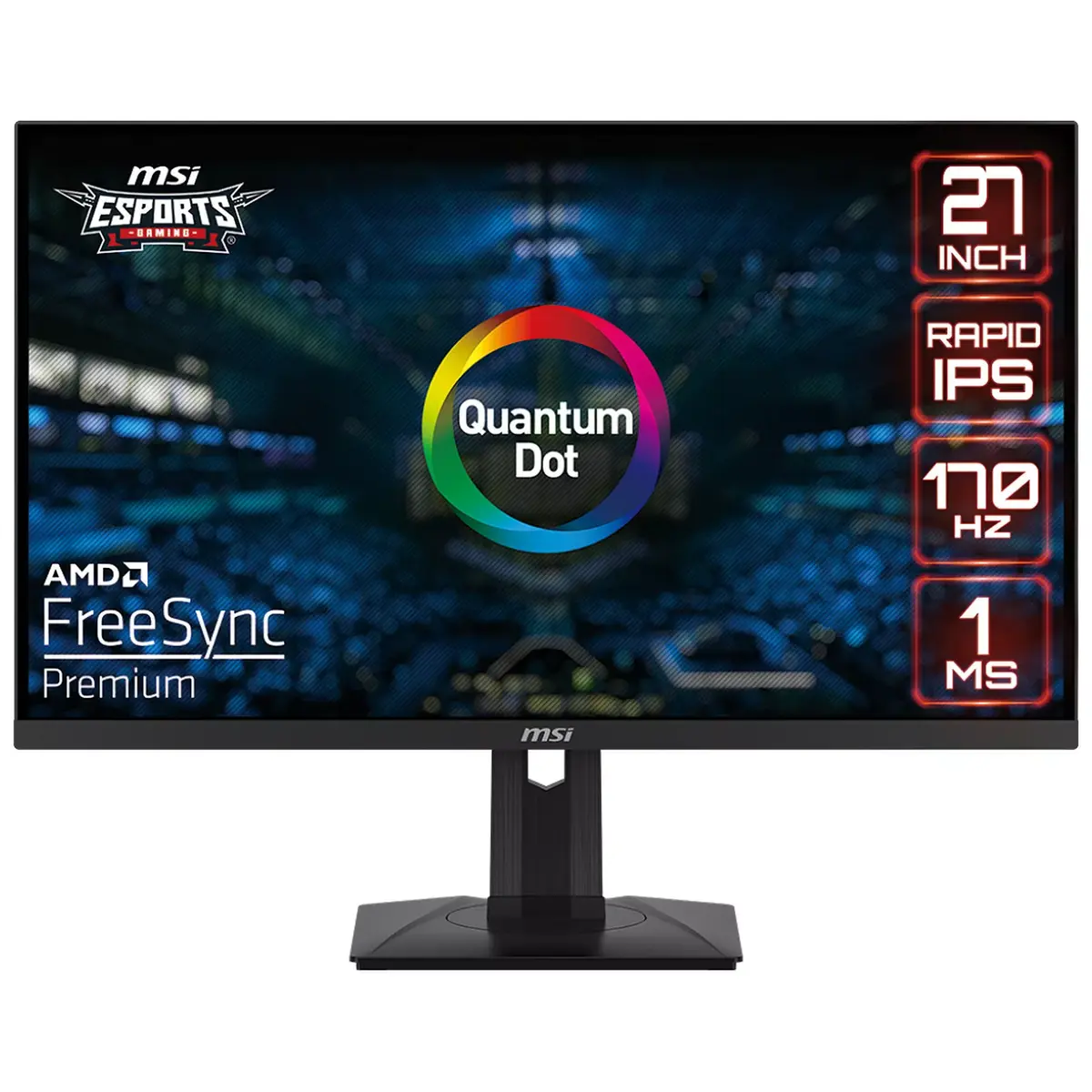 MSI 27" G274QPF-QD WQHD 2K Quantum Dot IPS 170Hz 1Ms  Référence: 9S6-3CC29H-025